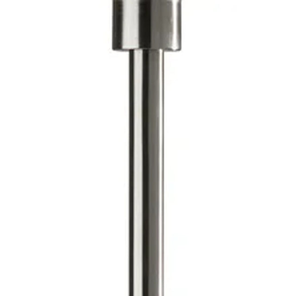 HomeRoots 71" Silver LED Torchiere Floor Lamp - Modern Brushed Steel with Frosted Cone Shade for Ambient Glow 372904