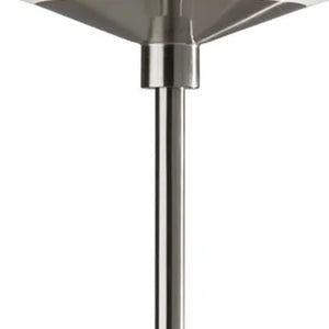 HomeRoots 71" Silver LED Torchiere Floor Lamp - Modern Brushed Steel with Frosted Cone Shade for Ambient Glow 372904