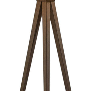 HomeRoots 62" Tripod Floor Lamp - Sleek Modern Design with Fabric Drum Shade for Ambient Home Illumination Walnut 21" X 21" X 60.'25" 372908
