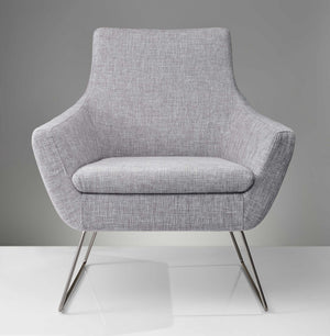 Homeroots Pale Grey Upholstered Armchair Grey  372929