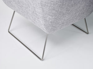 Homeroots Pale Grey Upholstered Armchair Grey  372929