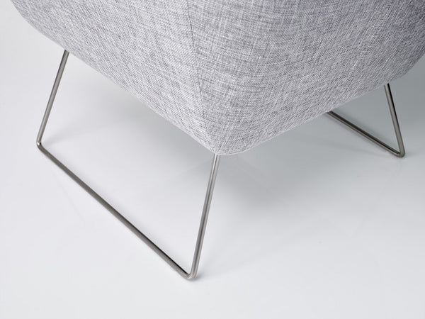 Homeroots Pale Grey Upholstered Armchair Grey  372929