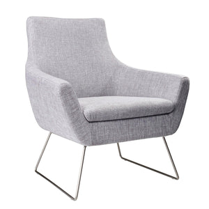Homeroots Pale Grey Upholstered Armchair Grey  372929