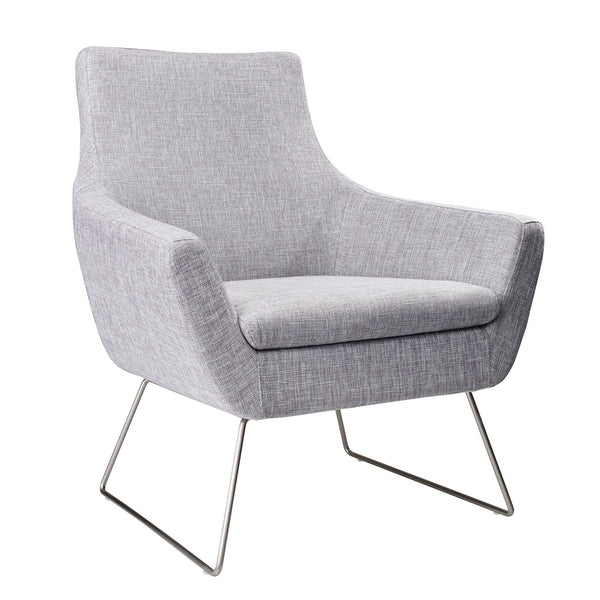 Homeroots Pale Grey Upholstered Armchair Grey  372929