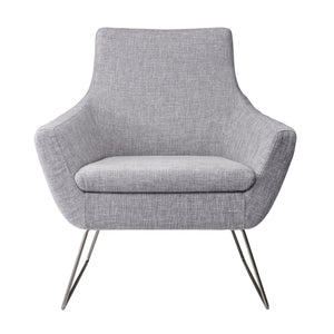 Homeroots Pale Grey Upholstered Armchair Grey  372929