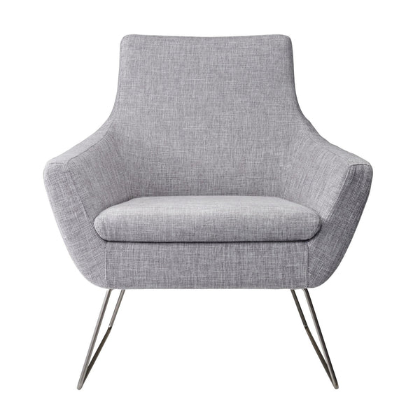 Homeroots Pale Grey Upholstered Armchair Grey  372929