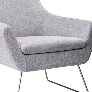Homeroots Pale Grey Upholstered Armchair Grey  372929