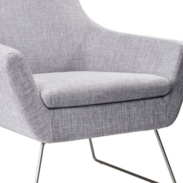 Homeroots Pale Grey Upholstered Armchair Grey  372929