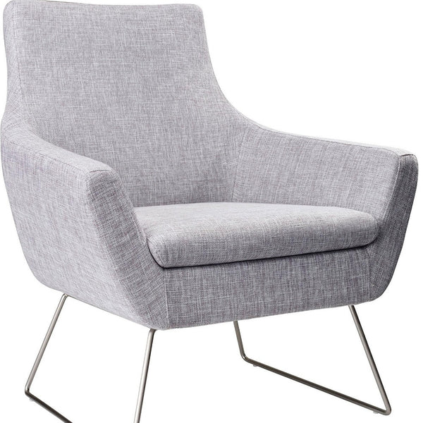 Homeroots Pale Grey Upholstered Armchair Grey  372929