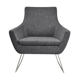 Homeroots Dark Grey Upholstered Armchair Grey  372930