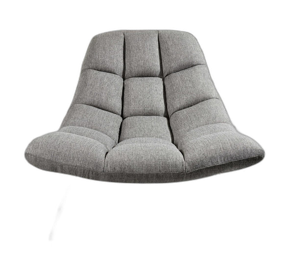Homeroots 40" Gray And Silver Linen Tufted Butterfly Chair Light Grey  372931