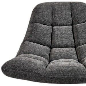 Homeroots 40" Gray And Silver Linen Tufted Lounge Chair Dark Grey  372932