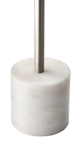 Homeroots 21" Silver And Clear Glass Round End Table Brushed Steel  372938