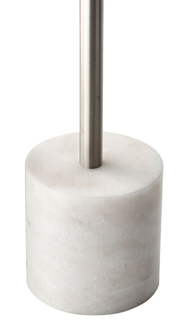 Homeroots 21" Silver And Clear Glass Round End Table Brushed Steel  372938