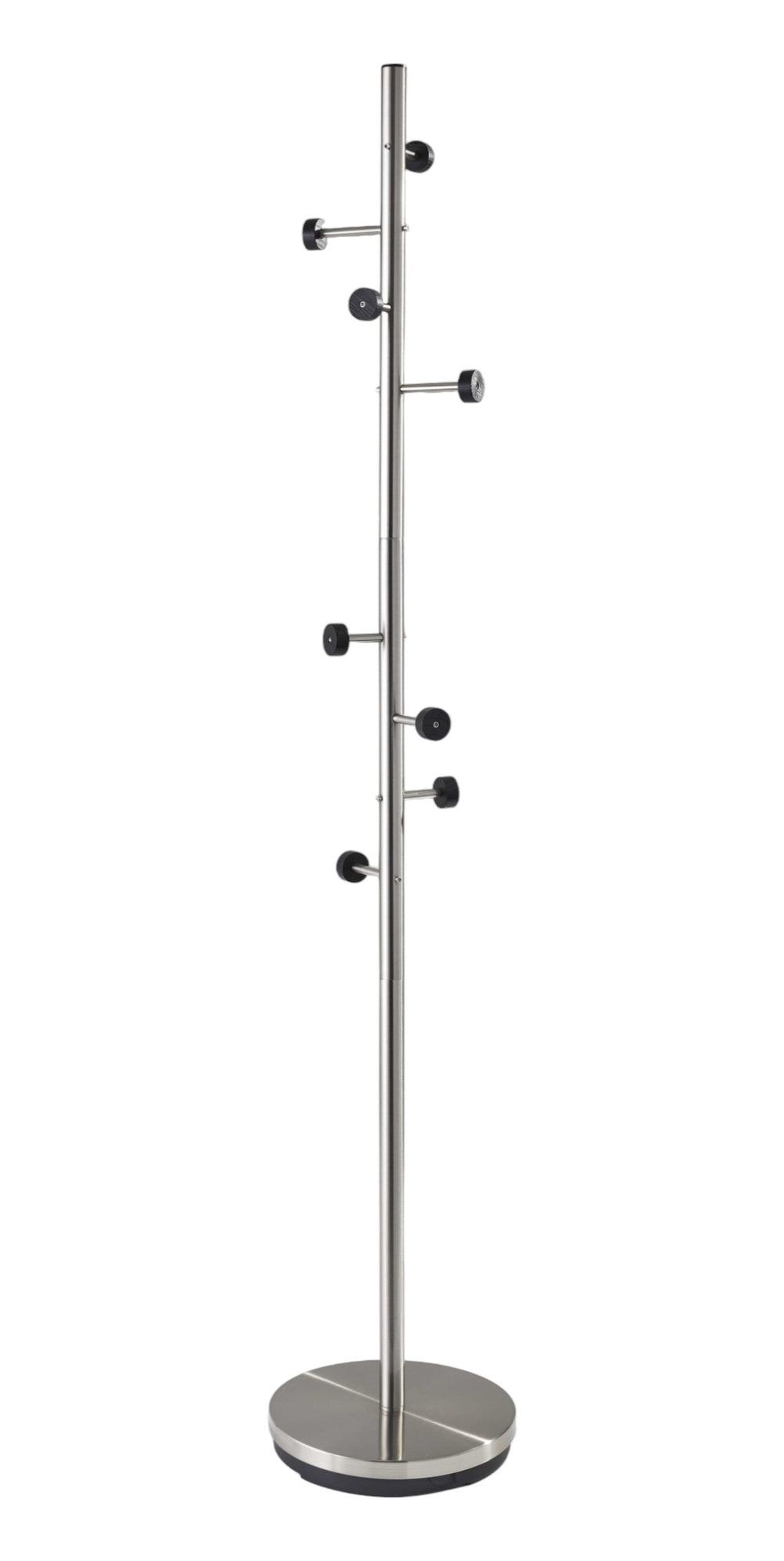 Homeroots 68" Brushed Steel Brushed Steel Coat Rack  Metal 372942