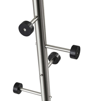 Homeroots 68" Brushed Steel Brushed Steel Coat Rack  Metal 372942