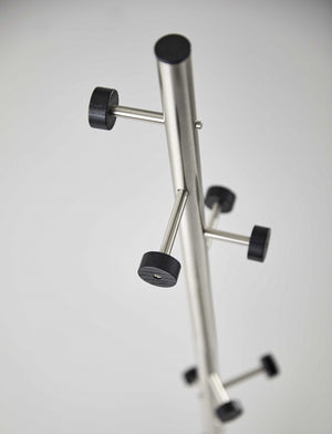 Homeroots 68" Brushed Steel Brushed Steel Coat Rack  Metal 372942