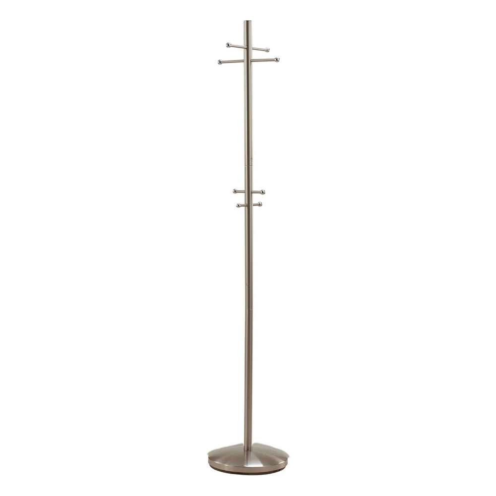 Homeroots 13" X 67" Brushed Steel Brushed Steel Coat Rack  Metal 372947