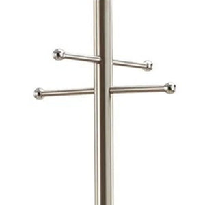 Homeroots 13" X 67" Brushed Steel Brushed Steel Coat Rack  Metal 372947