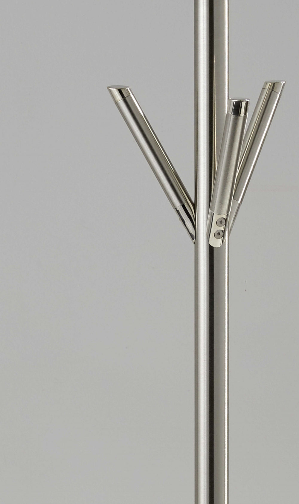 Homeroots 12" X 68" Brushed Steel Brushed Steel Pyramid Coat Rack  Metal 372948