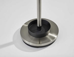 Homeroots 13" X 68" Brushed Steel Brushed Steel Stand  Coat Rack  Metal 372949