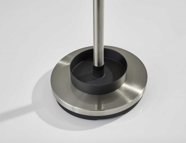 Homeroots 13" X 68" Brushed Steel Brushed Steel Stand  Coat Rack  Metal 372949