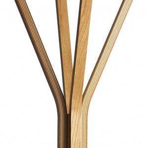 Homeroots 68" Natural Modern Wood Coat Tree Rack Natural Wood 372978