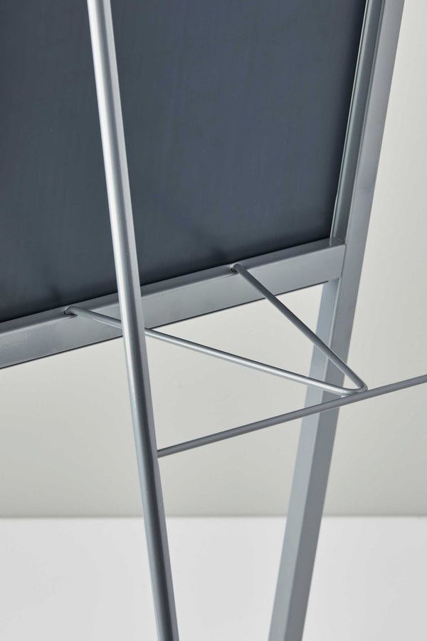 Homeroots 64" Silver Arch Metal Framed Freestanding Mirror White Metal 372988