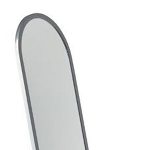 Homeroots 64" Silver Arch Metal Framed Freestanding Mirror White Metal 372988