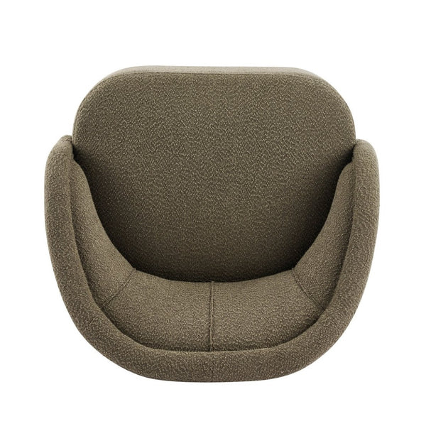 English Elm Amanda Sculptural Boucle Accent Chair Plush Cream Upholstery for Modern Living Spaces Green N767P381615G