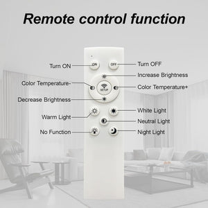 English Elm Modern Acrylic Ring Flush Mount Led Fixture Dimmable Remote Six Rings Four Heads T3177P283987