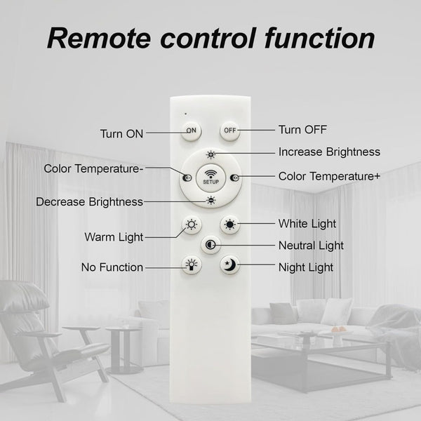 English Elm Modern Acrylic Ring Flush Mount Led Fixture Dimmable Remote Six Rings Four Heads T3177P283987