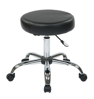OSP Home Furnishings Pneumatic Saddle Stool Ergonomic Height Adjustable Seat for Drafting Lab Studio Work ST428V-3