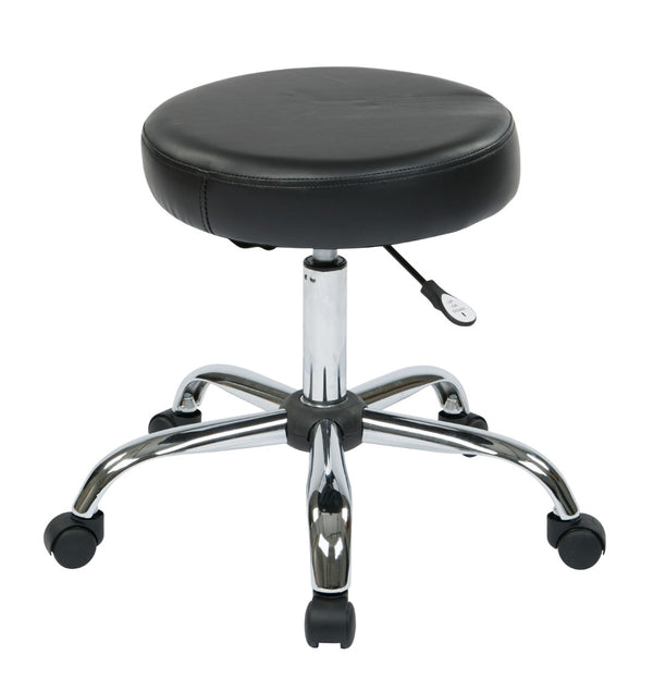 OSP Home Furnishings Pneumatic Saddle Stool Ergonomic Height Adjustable Seat for Drafting Lab Studio Work ST428V-3