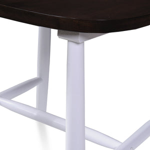 English Elm Christopher Knight Home® - 5-Piece Round Dining Set with Pedestal Table and Spindle-Back Chairs — Farmhouse Charm for 4 Brown,White 56487.00WBRN_N771P205332W