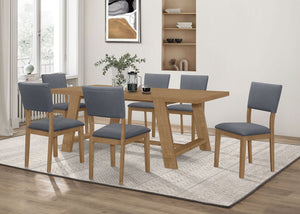English Elm 2pc Plush Button-Tufted High Back Dining Chairs with Rolled Top, Nailhead Trim and Tapered Legs Blue,Light Brown 38.19 L x 13.59 W x 19.1 H B011P311868