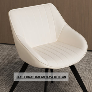 English Elm 29.53" Round Mdf Coffee Table & 2 Pu Dining Chairs Set – Stylish, Durable, Multi-Functional For Home Use W2189S00504