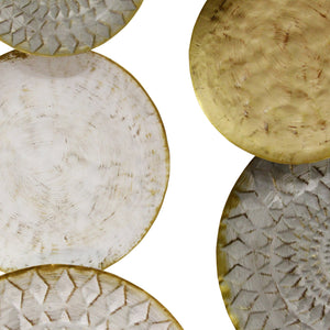 Homeroots Soho Shimmer Metal Plates Statement Wall Decor  Metal 373224