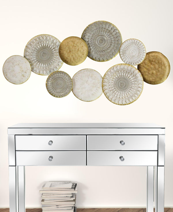 Homeroots Soho Shimmer Metal Plates Statement Wall Decor  Metal 373224