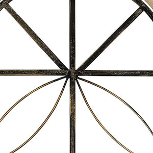 Homeroots Distressed White Metal & Wood Window Panel  Metal 373420