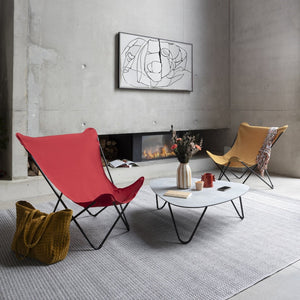 HomeRoots 36" Red and Chrome Outdoor Camping Chair - Durable, Lightweight Design for Ultimate Comfort Anywhere Color 373463