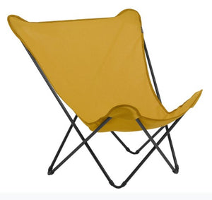 Homeroots 36" Yellow And Stainless Steel Metal Outdoor Camping Chair Garace Steel,Fabric 373464