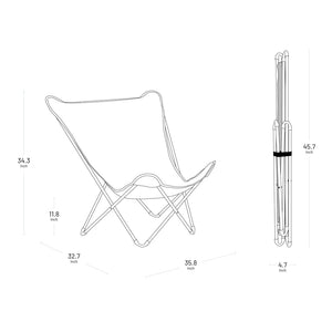 HomeRoots 36" Red and Chrome Outdoor Camping Chair - Durable, Lightweight Design for Ultimate Comfort Anywhere Garace 373464