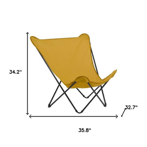 HomeRoots 36" Red and Chrome Outdoor Camping Chair - Durable, Lightweight Design for Ultimate Comfort Anywhere Garace 373464