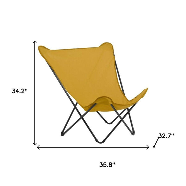 HomeRoots 36" Red and Chrome Outdoor Camping Chair - Durable, Lightweight Design for Ultimate Comfort Anywhere Garace 373464