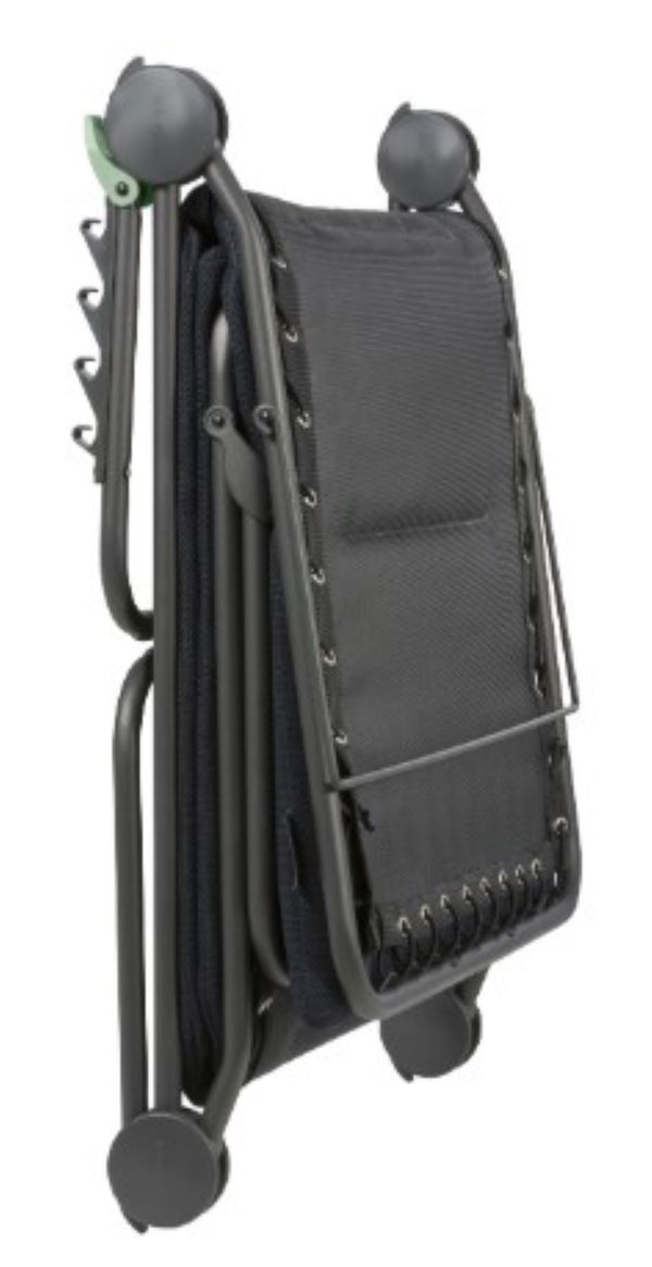 Homeroots 28" Black And Steel Outdoor Chaise Lounge With Black Cushion  Steel 373468