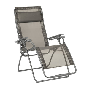 HomeRoots 28" Graphite Metal Zero Gravity Recliner Chair with Cushioned Comfort for Ultimate Outdoor Relaxation 373469