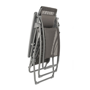 HomeRoots 28" Graphite Metal Zero Gravity Recliner Chair with Cushioned Comfort for Ultimate Outdoor Relaxation 373469