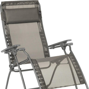 HomeRoots 28" Graphite Metal Zero Gravity Recliner Chair with Cushioned Comfort for Ultimate Outdoor Relaxation 373469