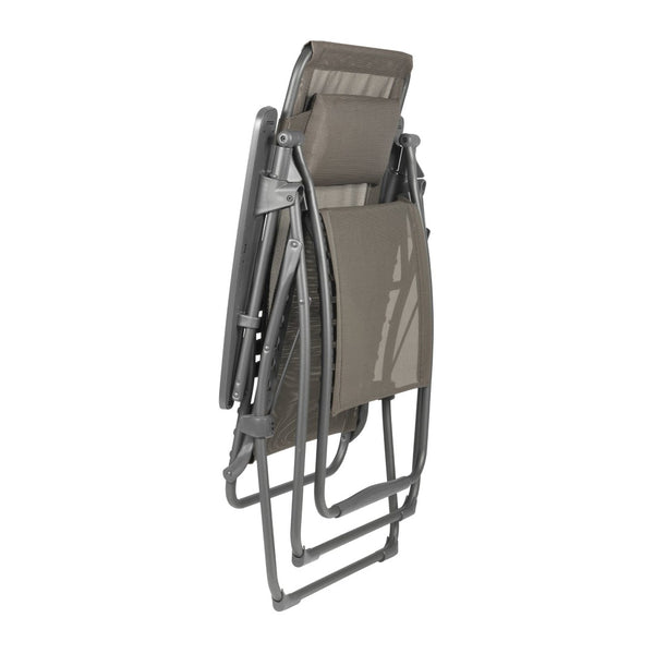 HomeRoots 30" Light Gray Zero Gravity Chair with Chrome Steel Frame - Ultimate Comfort for Outdoor Relaxation Graphite 373470